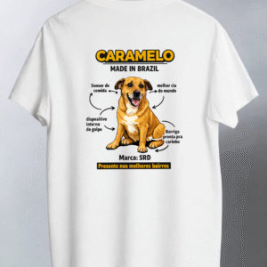 Camiseta Caramelo made in Brazil * branca