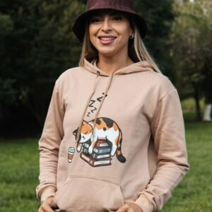 Moletom Gato tricolor (cor: nude)