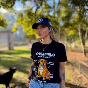 Camiseta Caramelo made in Brazil * preta